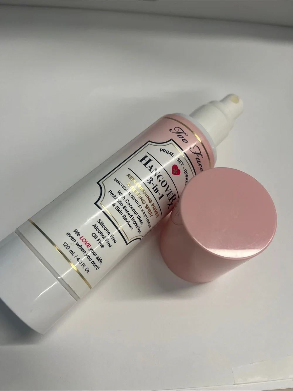 Too Faced Hangover 3-in-1 Replenishing Primer & Setting Spray - Unused